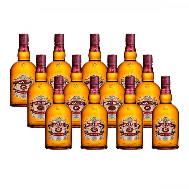 CHIVAS REGAL 12 700ml 5本セット Whisky Escocês Chivas Regal 12 anos 750ml Caixa com 12 unidades